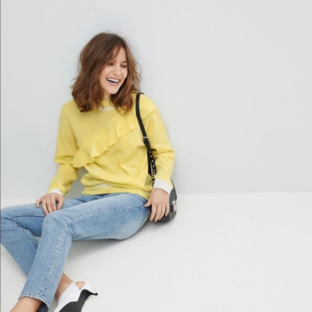 ASOS Mock Neck Ruffled Sweater - Picture 2 of 5